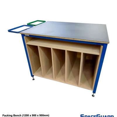 packing bench bin holders