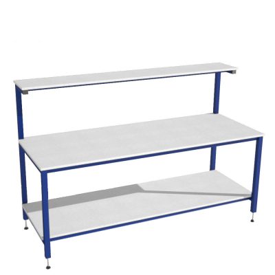 Packing Table with Shelves