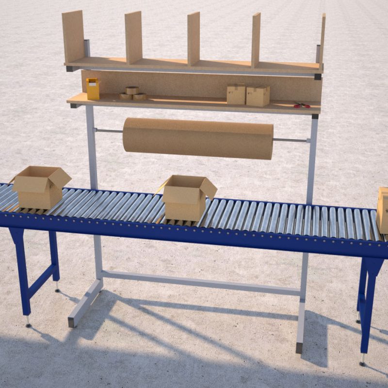 over conveyor packing line render