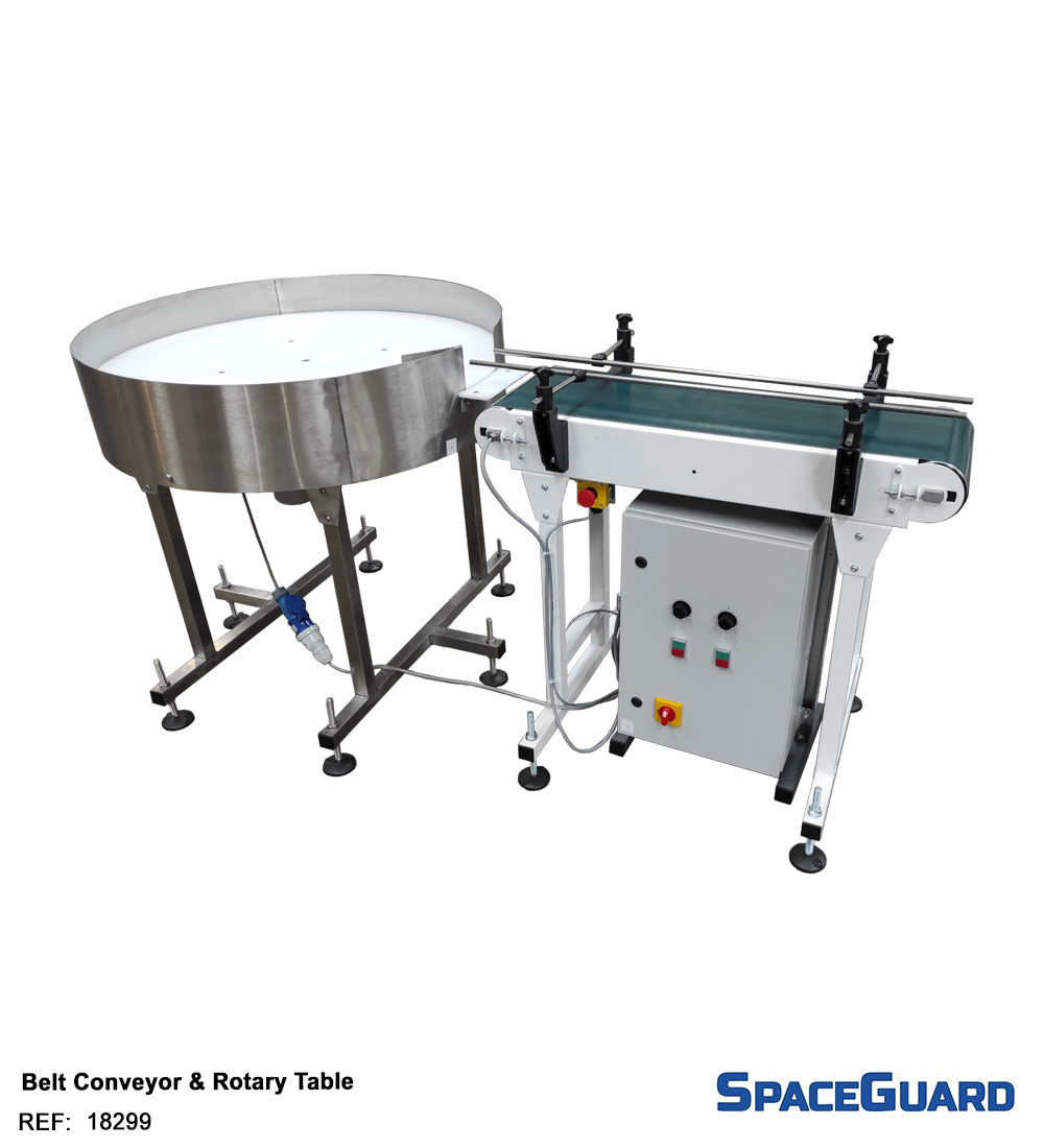belt conveyor labelling conveyor on to rotary table
